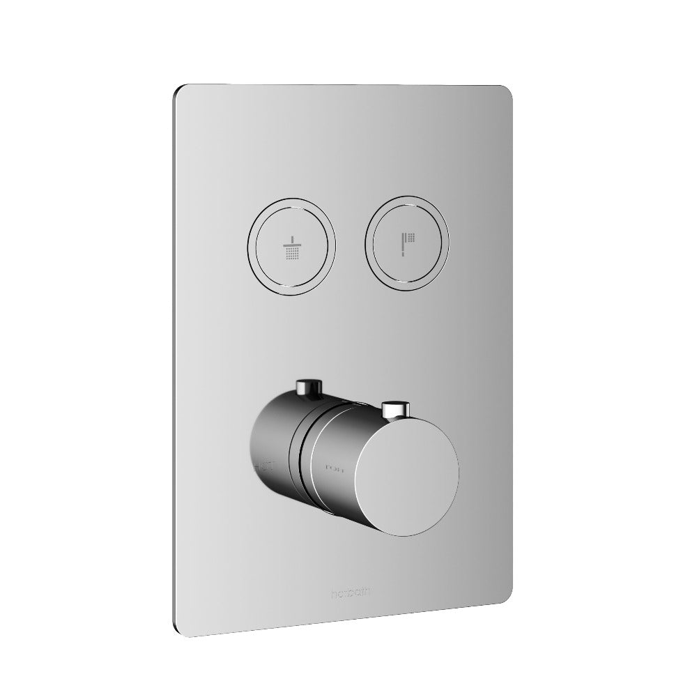Cobber PB009QEXTCR Inbouwthermostaat met 2 pushbuttons